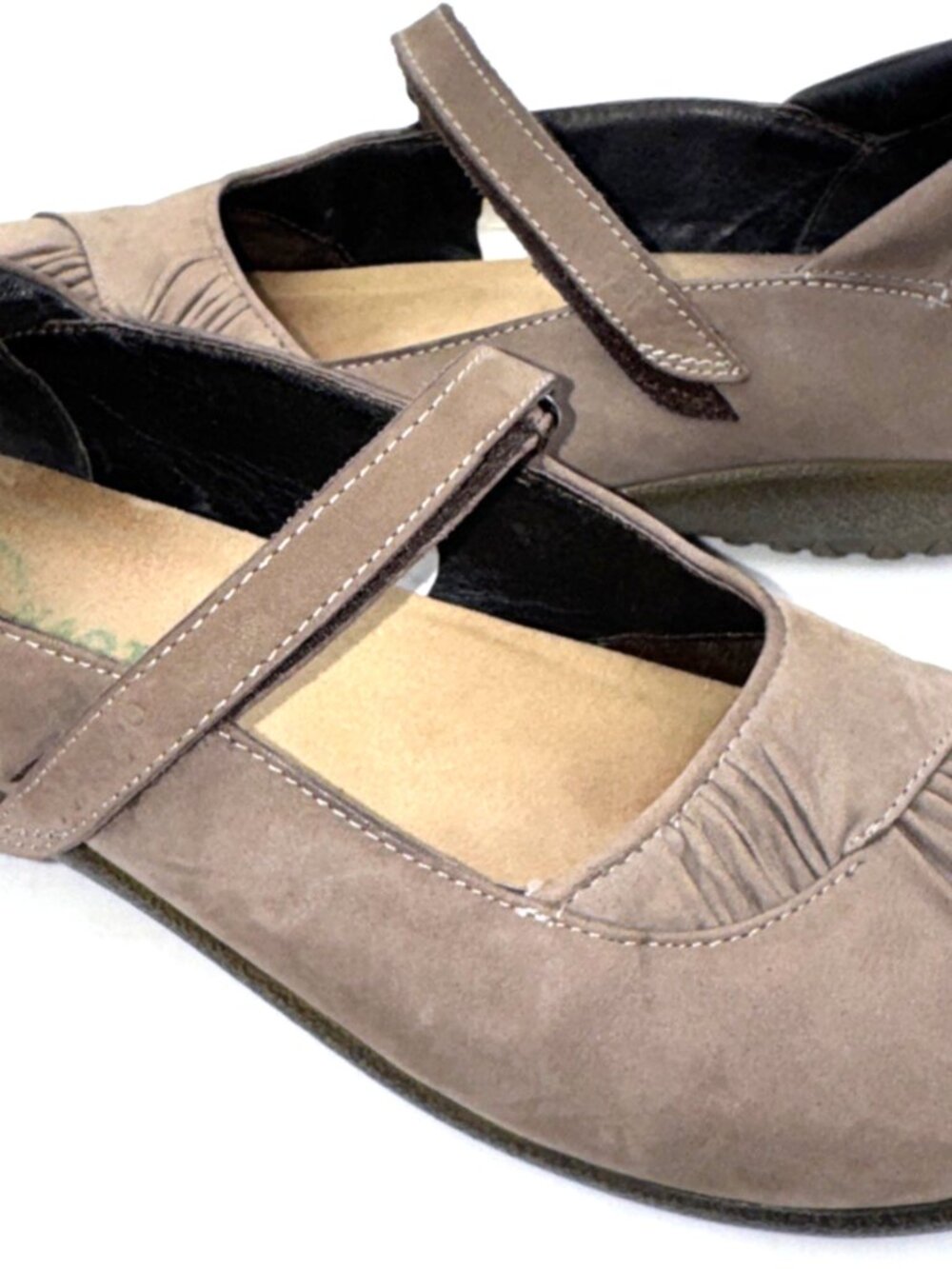 Naot Taramoa Women's 7 38 Beige Nubuck Leather Mary Jane Comfort Koru Cushioned - Picture 11 of 13
